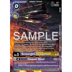 Digimon TCG BT26-075AA ScourgeChiropmon AA/SR TIMELESS BONDS Card Game