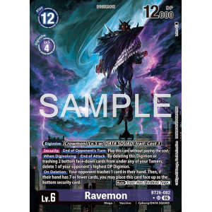 Digimon TCG BT26-082AA Ravemon AA/SR TIMELESS BONDS Card Game