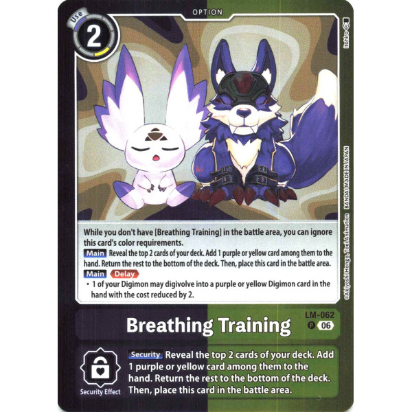 Digimon TCG LM08 LM-062 Breathing Training PR Limited Card Pack FINAL CREST Card Game