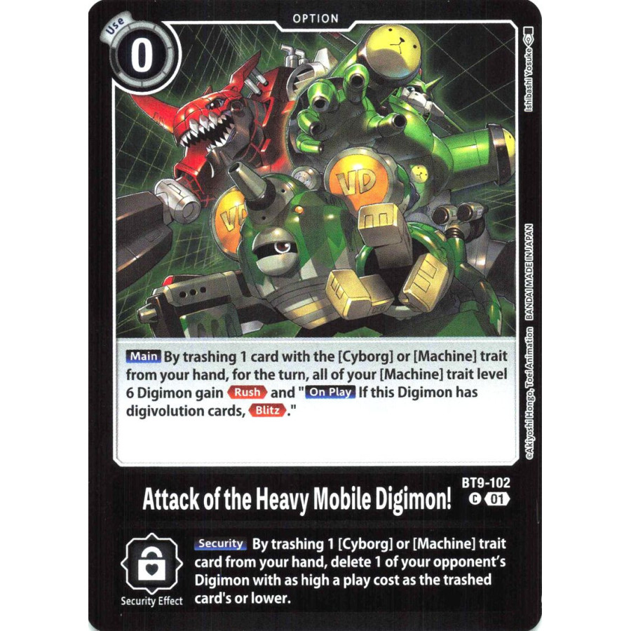 Digimon TCG LM08 BT9-102 Attack of the Heavy Mobile Digimon! C/AA Limited Card Pack FINAL CREST Card Game