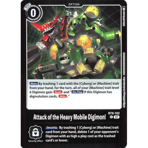 Digimon TCG LM08 BT9-102 Attack of the Heavy Mobile Digimon! C/AA Limited Card Pack FINAL CREST Card Game