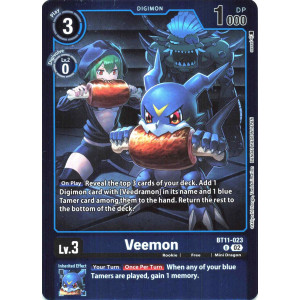 Digimon TCG LM08 BT11-023 Veemon U/AA Limited Card Pack FINAL CREST Card Game