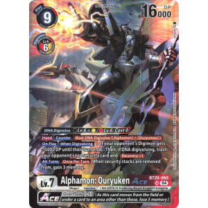 Digimon TCG LM08 BT20-060 Alphamon: Ouryuken ACE SR/AA Limited Card Pack FINAL CREST Card Game