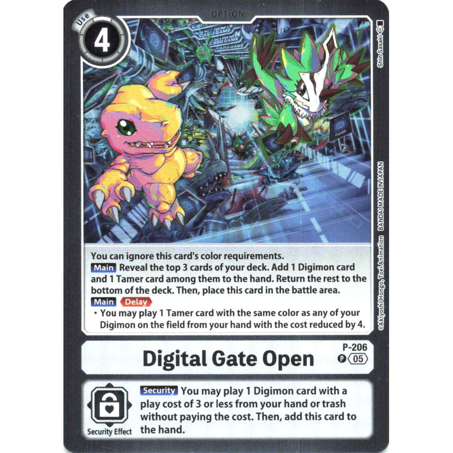 Digimon TCG LM08 P-206 Digital Gate Open P/AA Limited Card Pack FINAL CREST Card Game