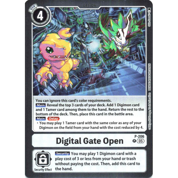 Digimon TCG LM08 P-206 Digital Gate Open P/AA Limited Card Pack FINAL CREST Card Game