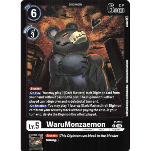 Digimon TCG LM08 P-216 WaruMonzaemon P/AA Limited Card Pack FINAL CREST Card Game