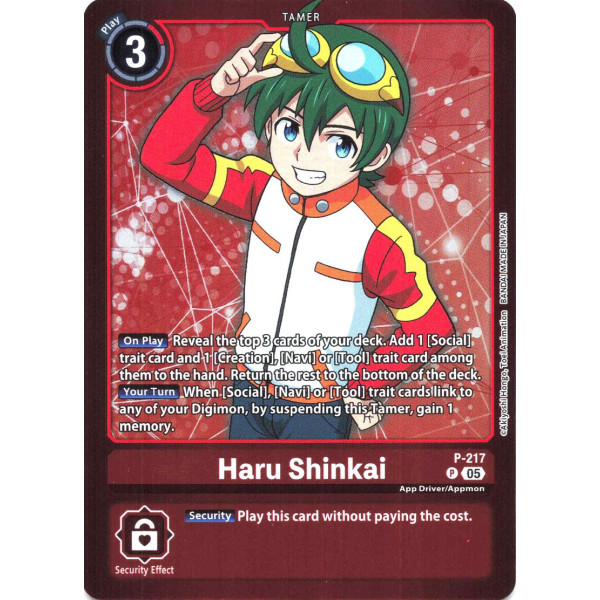 Digimon TCG LM08 P-217 Haru Shinkai P/AA Limited Card Pack FINAL CREST Card Game
