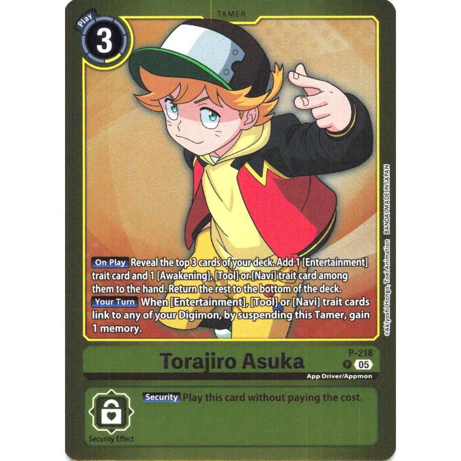 Digimon TCG LM08 P-218 Torajiro Asuka P/AA Limited Card Pack FINAL CREST Card Game