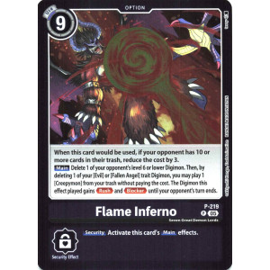 Digimon TCG LM08 P-219 Flame Inferno P/AA Limited Card Pack FINAL CREST Card Game