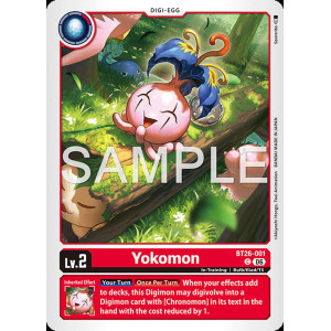 Digimon TCG BT26-001 Yokomon C TIMELESS BONDS Card Game