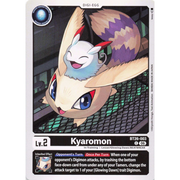 Digimon TCG BT26-003 Kyaromon C TIMELESS BONDS Card Game