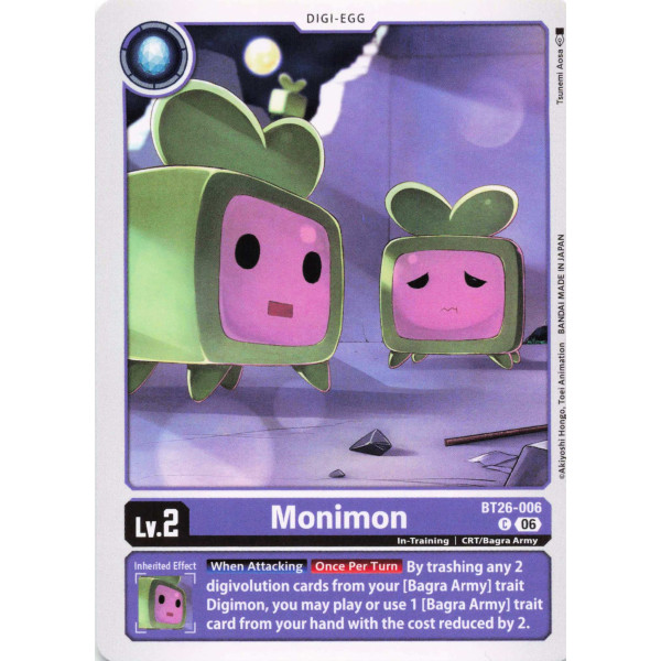 Digimon TCG BT26-006 Monimon C TIMELESS BONDS Card Game