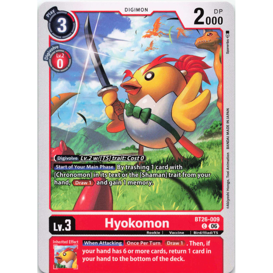 Digimon TCG BT26-009 Hyokomon C TIMELESS BONDS Card Game