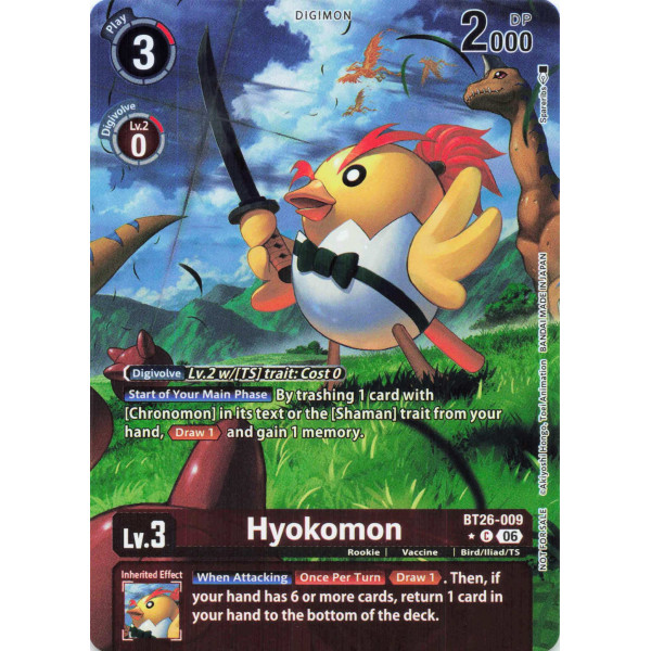 Digimon TCG BT26-009AA Hyokomon AA/C TIMELESS BONDS Card Game