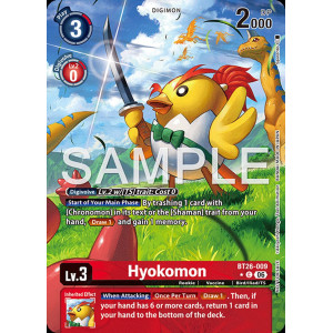 Digimon TCG BT26-009AA Hyokomon AA/C TIMELESS BONDS Card Game