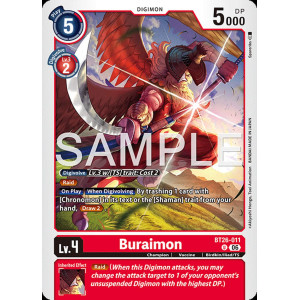 Digimon TCG BT26-011 Buraimon U TIMELESS BONDS Card Game