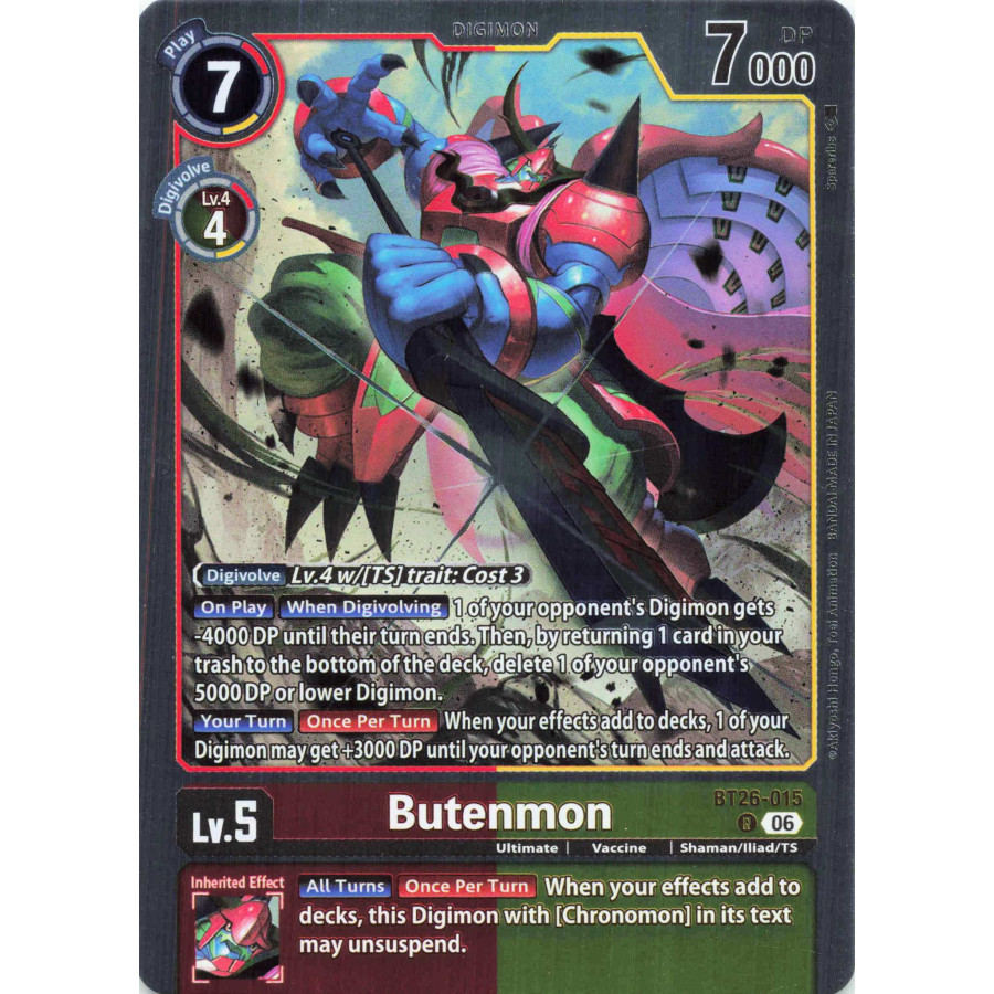 Digimon TCG BT26-015 Butenmon R TIMELESS BONDS Card Game