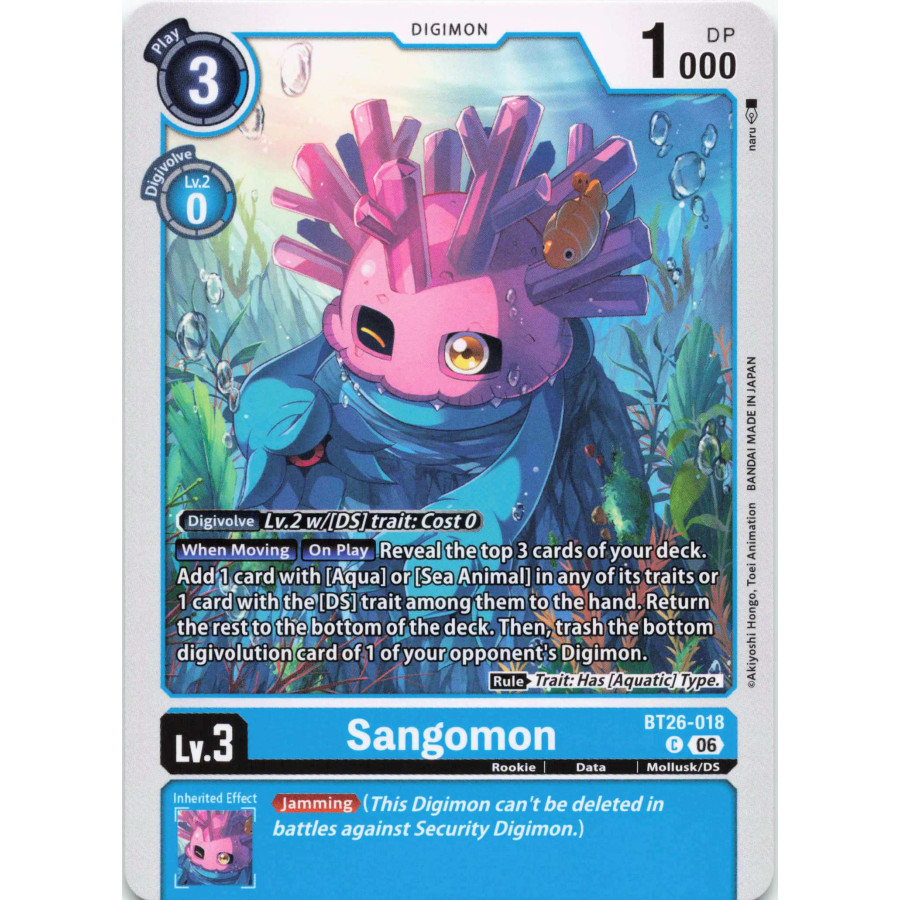 Digimon TCG BT26-018 Sangomon C TIMELESS BONDS Card Game