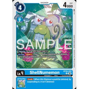 Digimon TCG BT26-020 ShellNumemon U TIMELESS BONDS Card Game