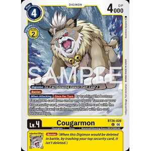 Digimon TCG BT26-026 Cougarmon U TIMELESS BONDS Card Game