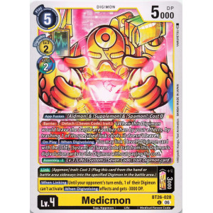 Digimon TCG BT26-028 Medicmon U TIMELESS BONDS Card Game