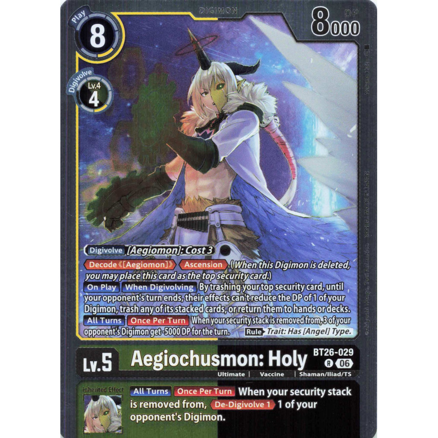 Digimon TCG BT26-029 Aegiochusmon: Holy R TIMELESS BONDS Card Game