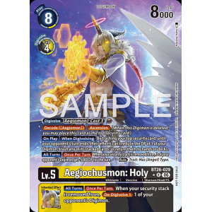 Digimon TCG BT26-029AA Aegiochusmon: Holy AA/R TIMELESS BONDS Card Game