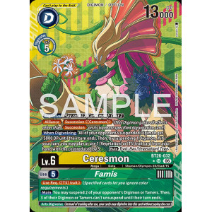 Digimon TCG BT26-032AA Ceresmon AA/SR TIMELESS BONDS Card Game