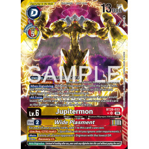 Digimon TCG BT26-033AA Jupitermon AA/SR TIMELESS BONDS Card Game