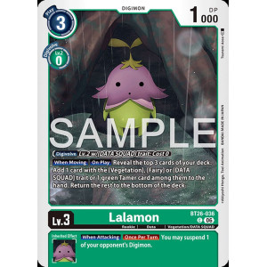 Digimon TCG BT26-036 Lalamon C TIMELESS BONDS Card Game