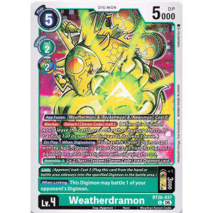 Digimon TCG BT26-037 Weatherdramon U TIMELESS BONDS Card Game