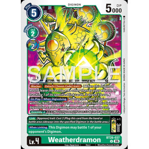 Digimon TCG BT26-037 Weatherdramon U TIMELESS BONDS Card Game