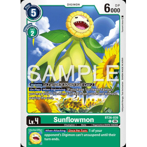 Digimon TCG BT26-039 Sunflowmon C TIMELESS BONDS Card Game
