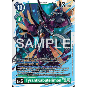Digimon TCG BT26-047 TyrantKabuterimon R TIMELESS BONDS Card Game