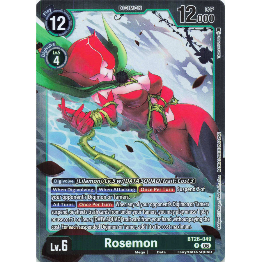 Digimon TCG BT26-049 Rosemon R TIMELESS BONDS Card Game