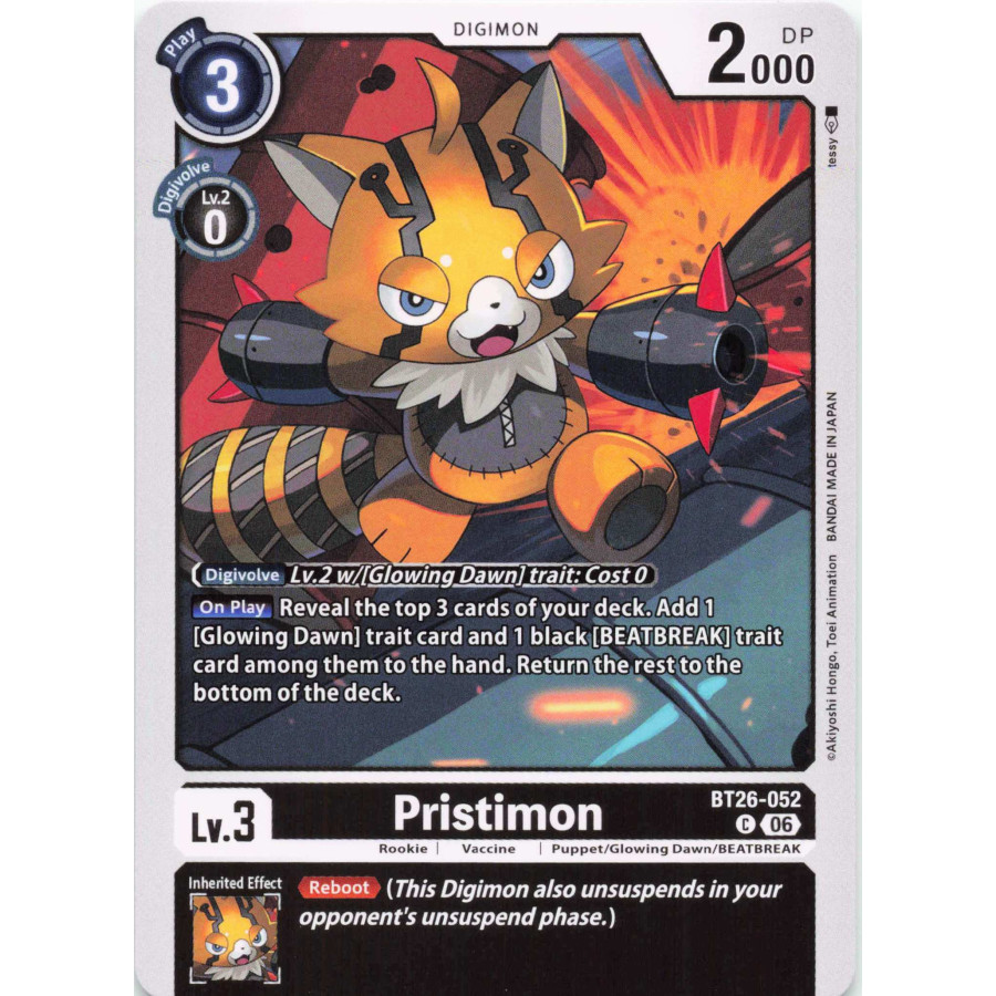 Digimon TCG BT26-052 Pristimon C TIMELESS BONDS Card Game