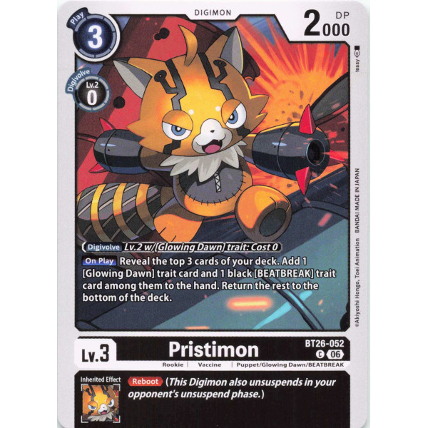 Digimon TCG BT26-052 Pristimon C TIMELESS BONDS Card Game