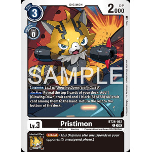 Digimon TCG BT26-052 Pristimon C TIMELESS BONDS Card Game
