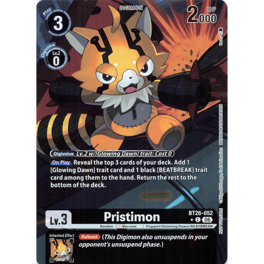 Digimon TCG BT26-052AA Pristimon AA/C TIMELESS BONDS Card Game