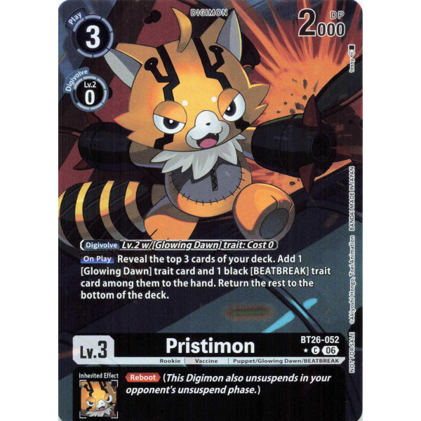 Digimon TCG BT26-052AA Pristimon AA/C TIMELESS BONDS Card Game