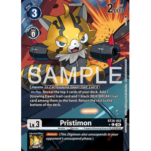 Digimon TCG BT26-052AA Pristimon AA/C TIMELESS BONDS Card Game