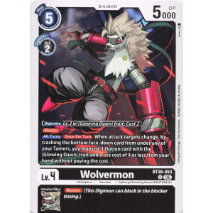 Digimon TCG BT26-053 Wolvermon U TIMELESS BONDS Card Game