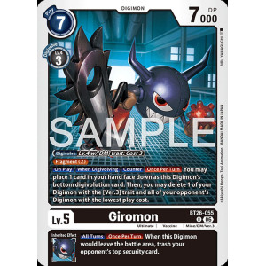 Digimon TCG BT26-055 Giromon U TIMELESS BONDS Card Game