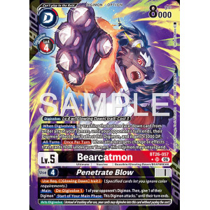 Digimon TCG BT26-057AA Bearcatmon AA/SR TIMELESS BONDS Card Game