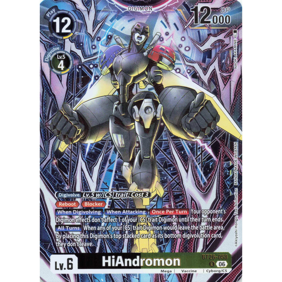 Digimon TCG BT26-058 HiAndromon R TIMELESS BONDS Card Game
