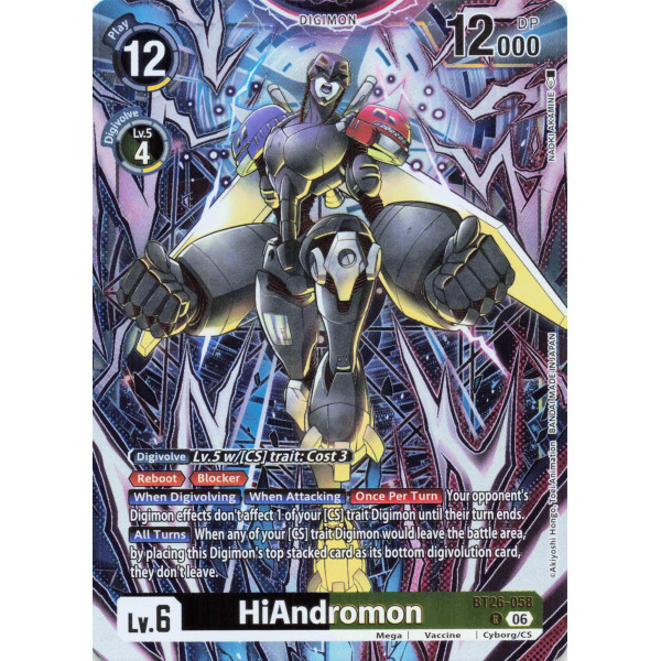 Digimon TCG BT26-058 HiAndromon R TIMELESS BONDS Card Game