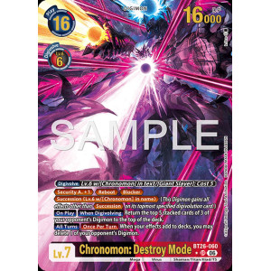 Digimon TCG BT26-060AA Chronomon: Destroy Mode AA/UR TIMELESS BONDS Card Game