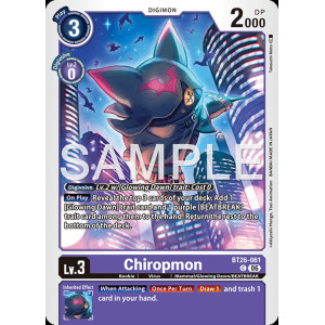Digimon TCG BT26-061 Chiropmon C TIMELESS BONDS Card Game