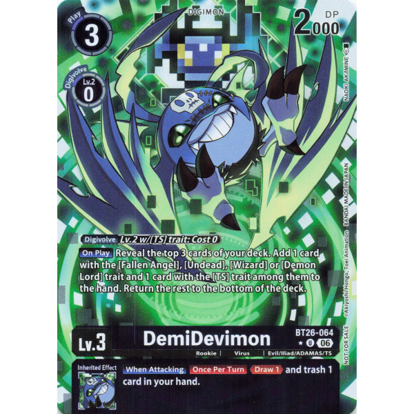 Digimon TCG BT26-064AA DemiDevimon AA/U TIMELESS BONDS Card Game