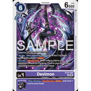Digimon TCG BT26-068 Devimon C TIMELESS BONDS Card Game